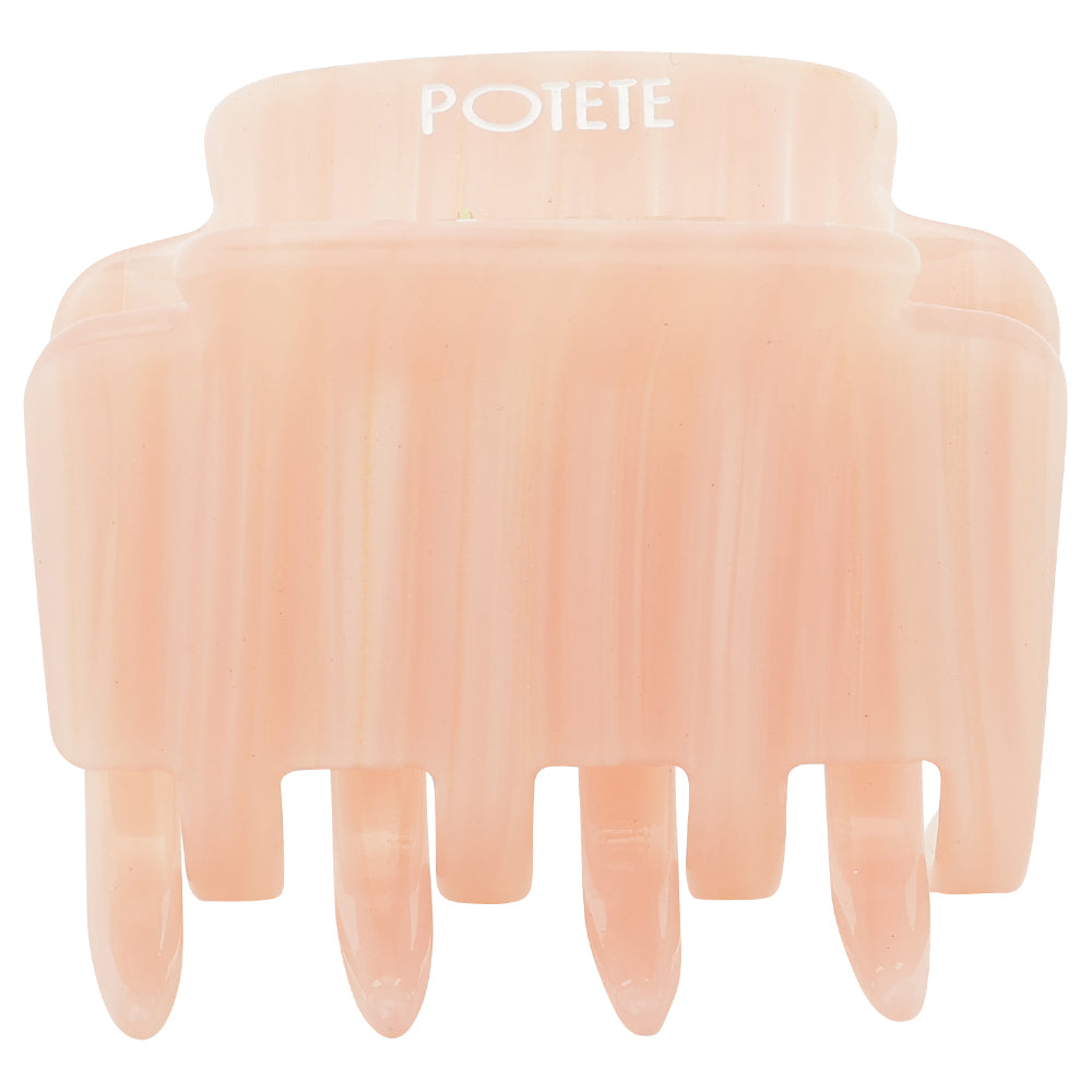 square clip pink stripe