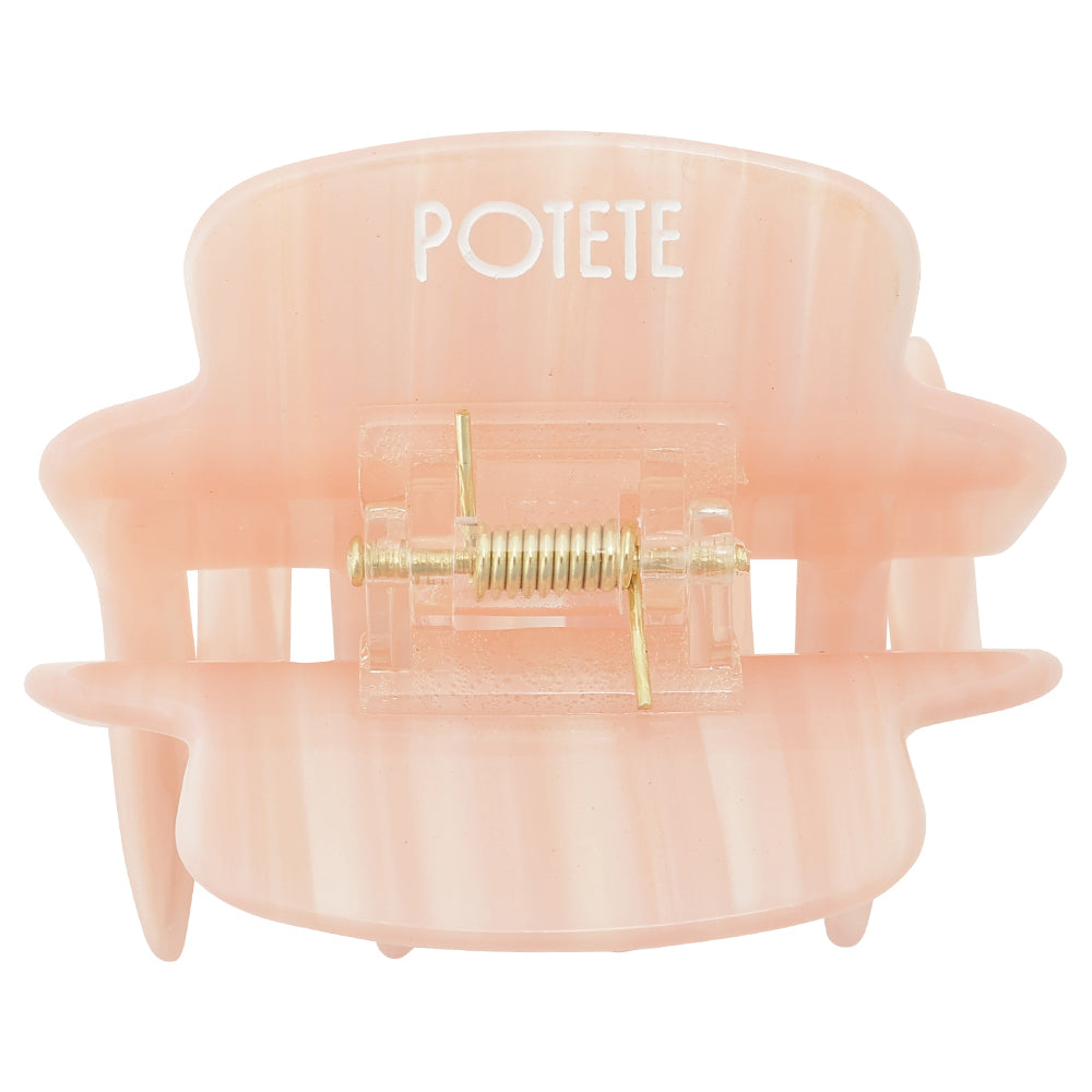 square clip pink stripe