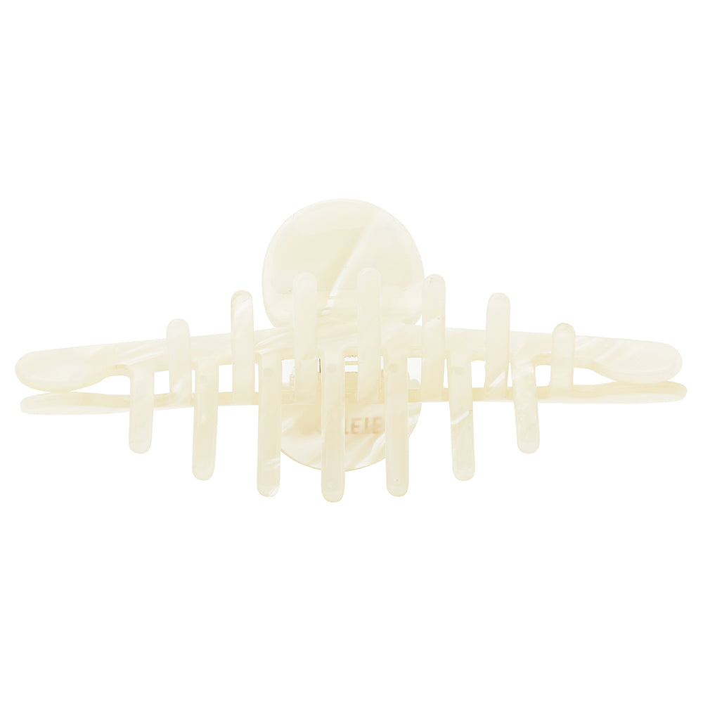 big skinny hair clip wavy white