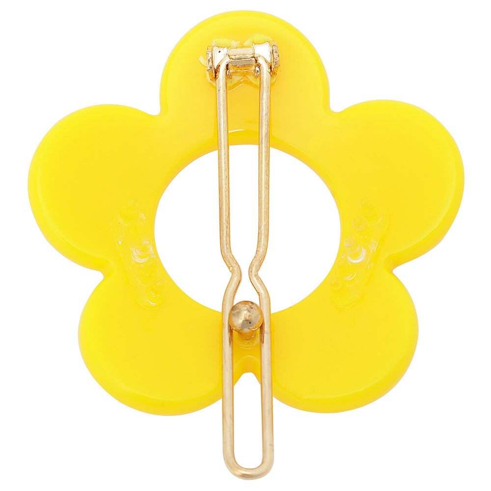 F4 hair pin (4pcs)green/yellow