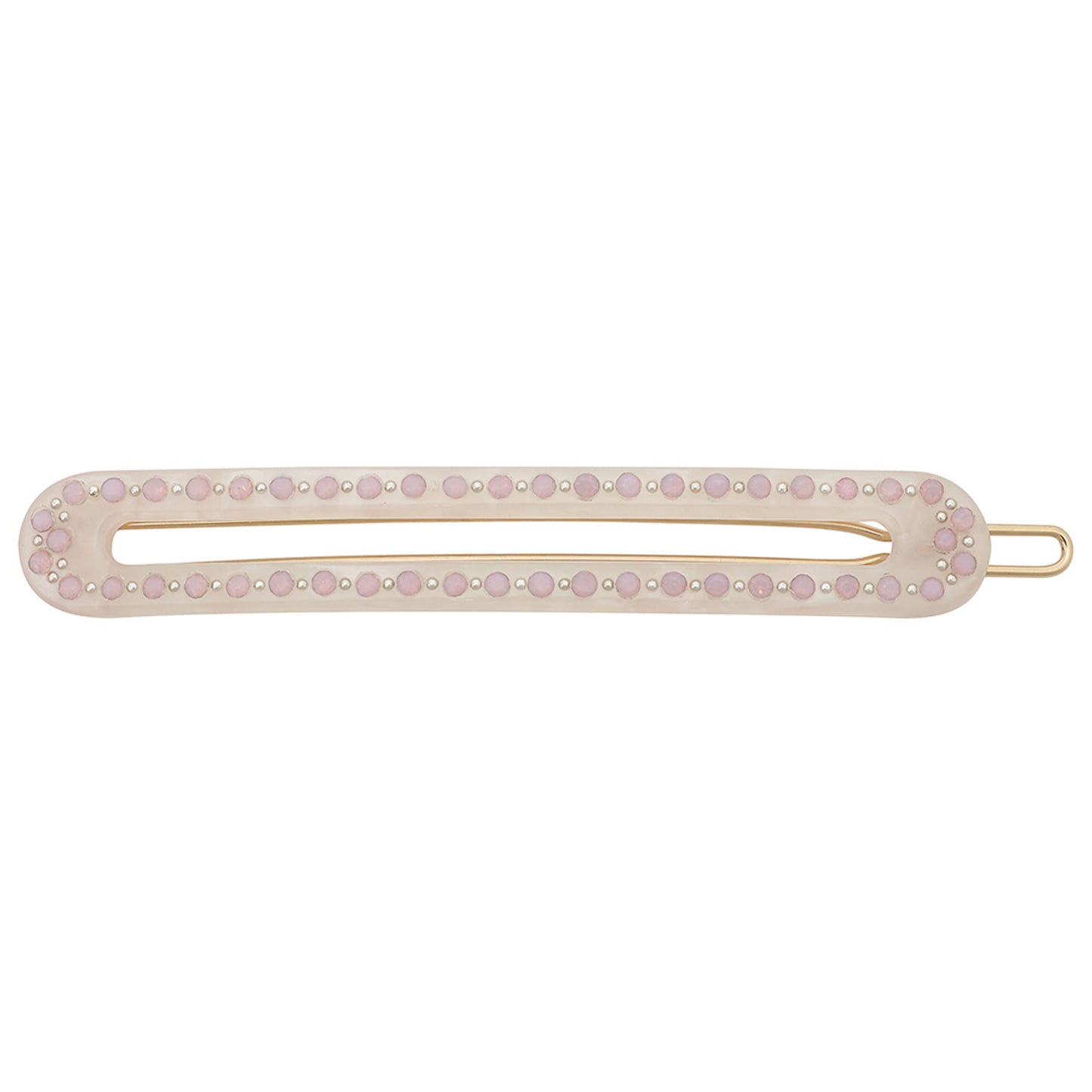 long hair pin set red/pearl pink