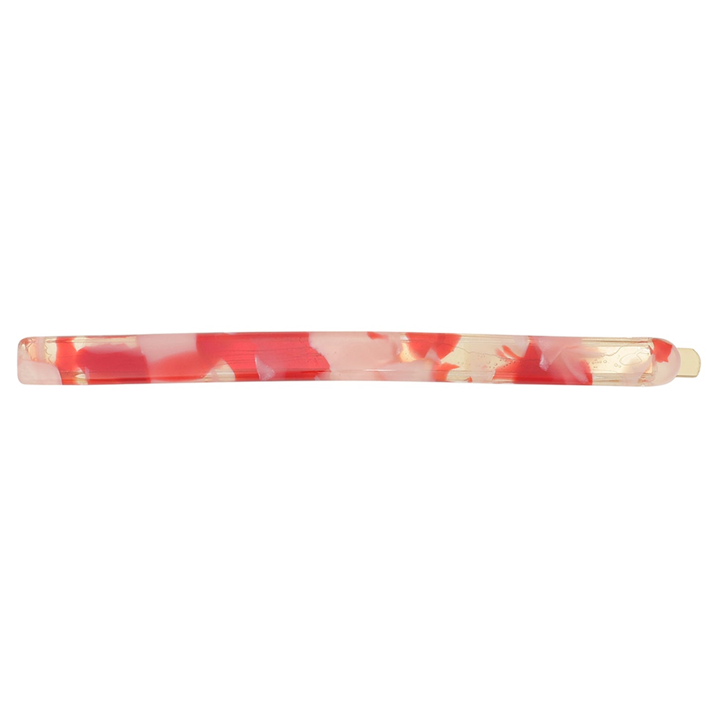 long hair pin set red/pearl pink