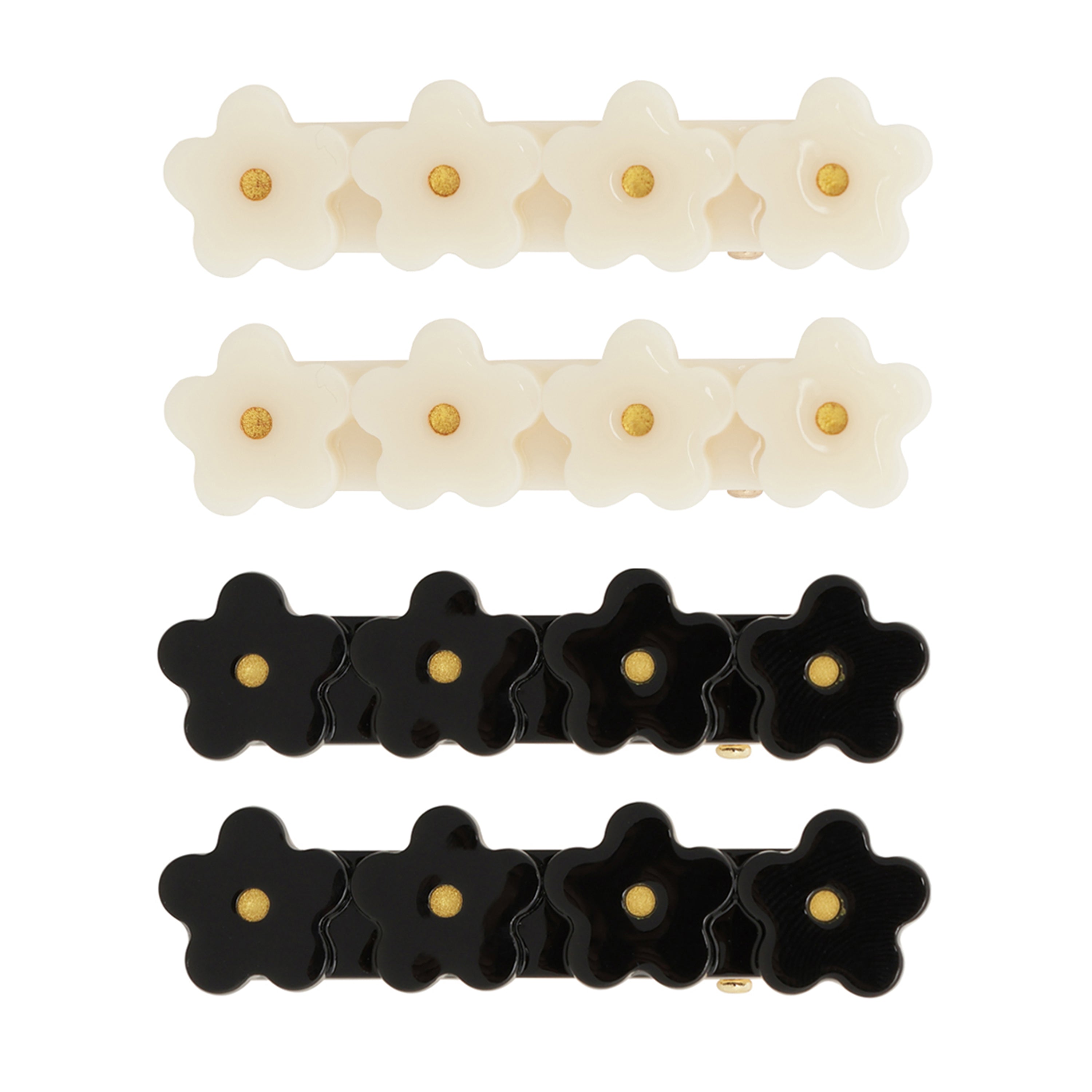 daisy pin set (4pcs) black/white – POTETE