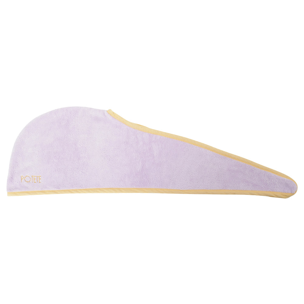 quick hairdry towel purple×cream yellow