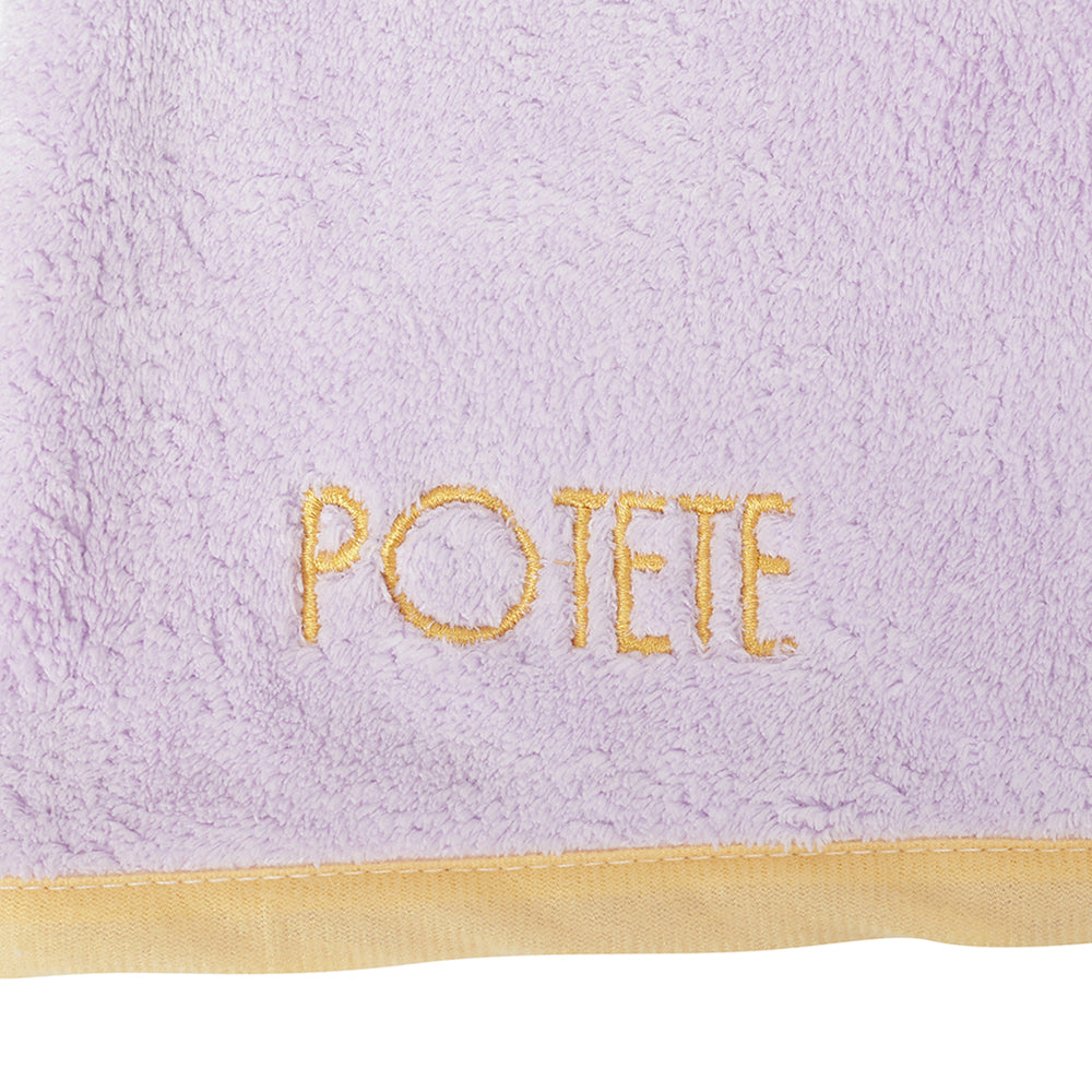 quick hairdry towel purple×cream yellow