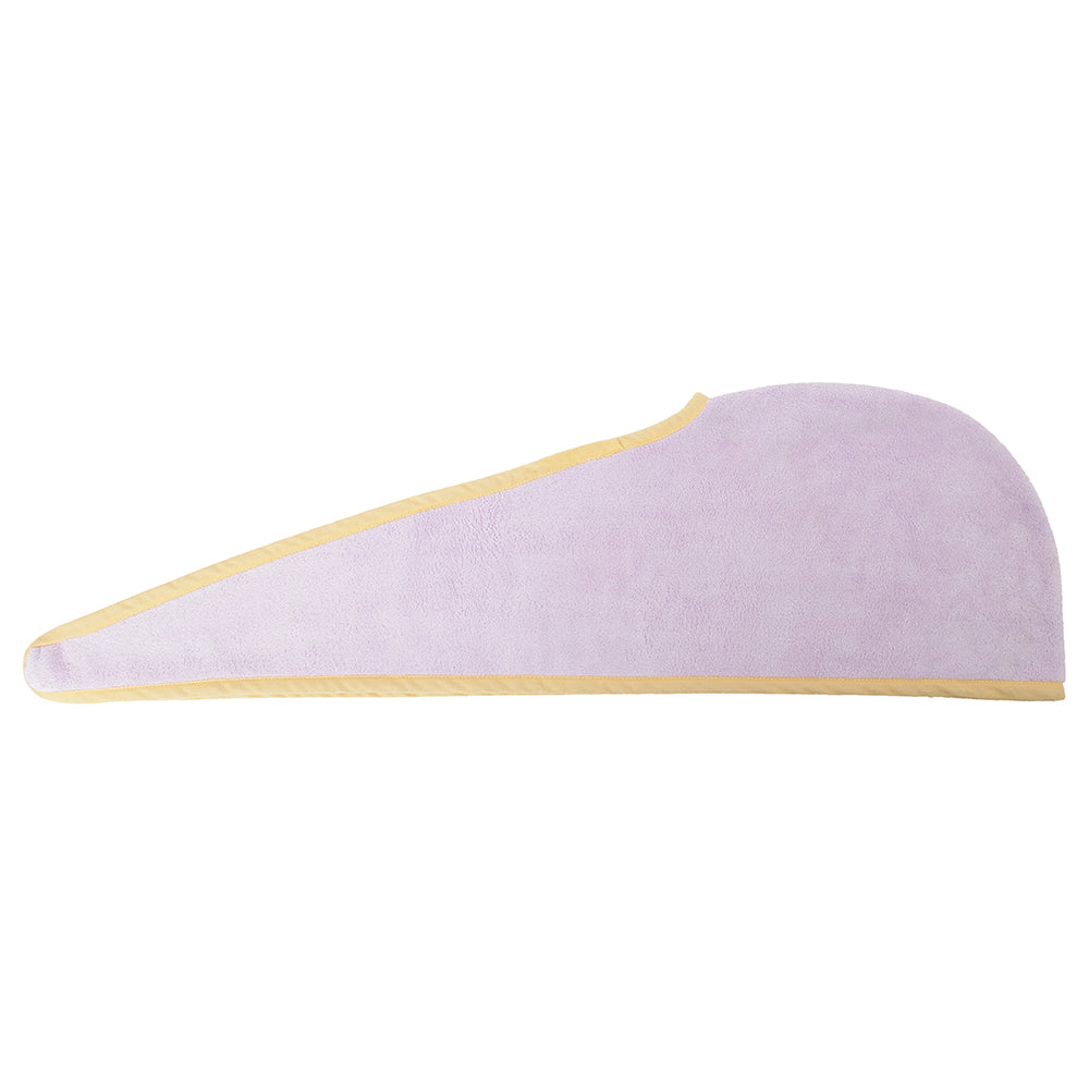 quick hairdry towel purple×cream yellow