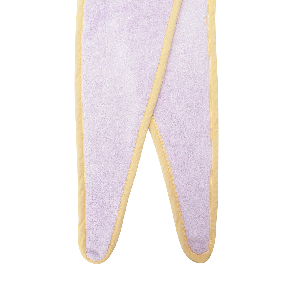quick hairdry towel purple×cream yellow
