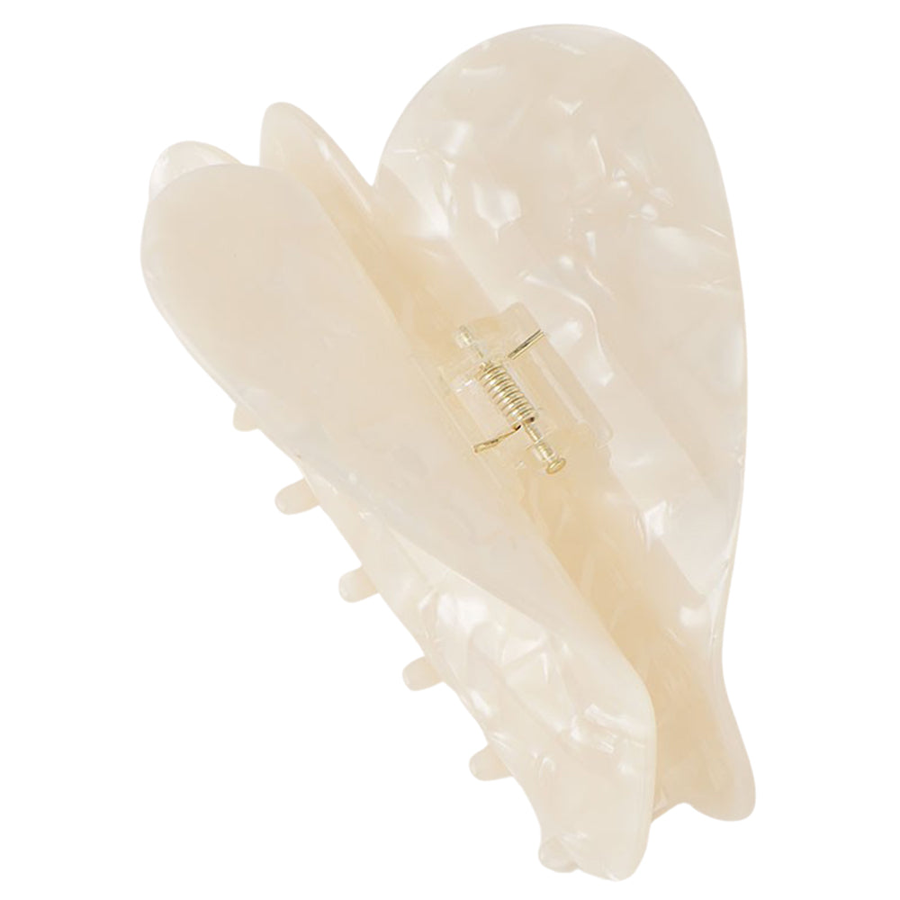 big heart clip white