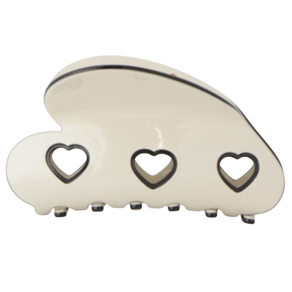 3 heart clip white