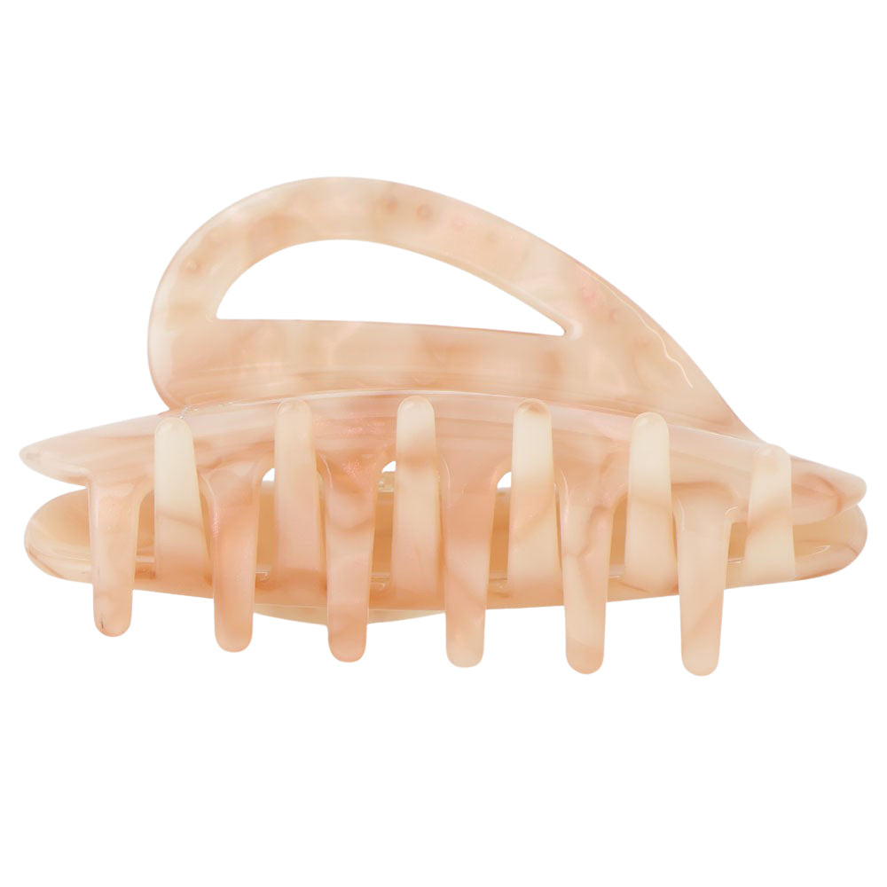 studs heart clip coral pearl
