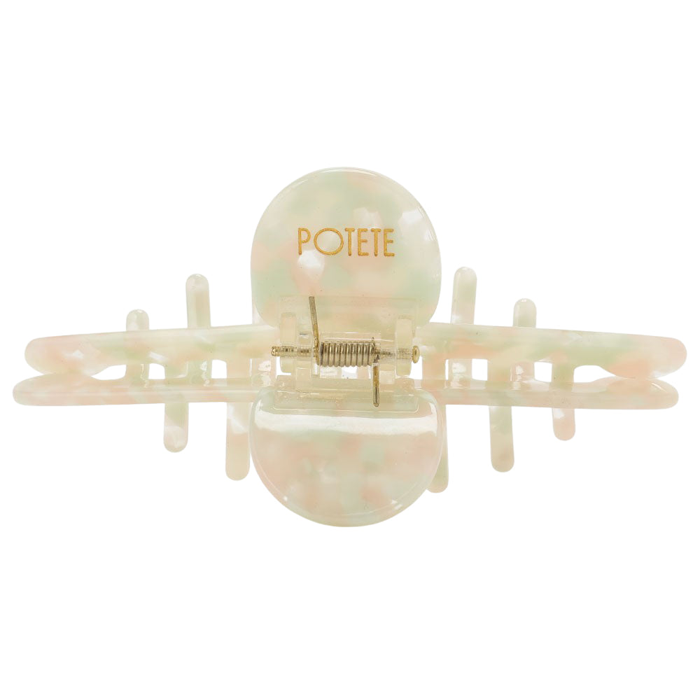 big skinny hair clip mauve green