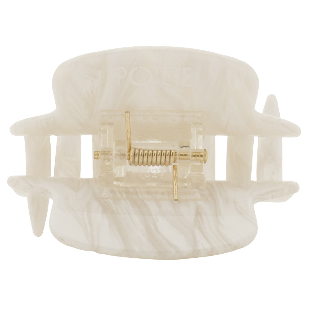 square clip white marble