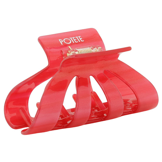 onion hair clip pearl red