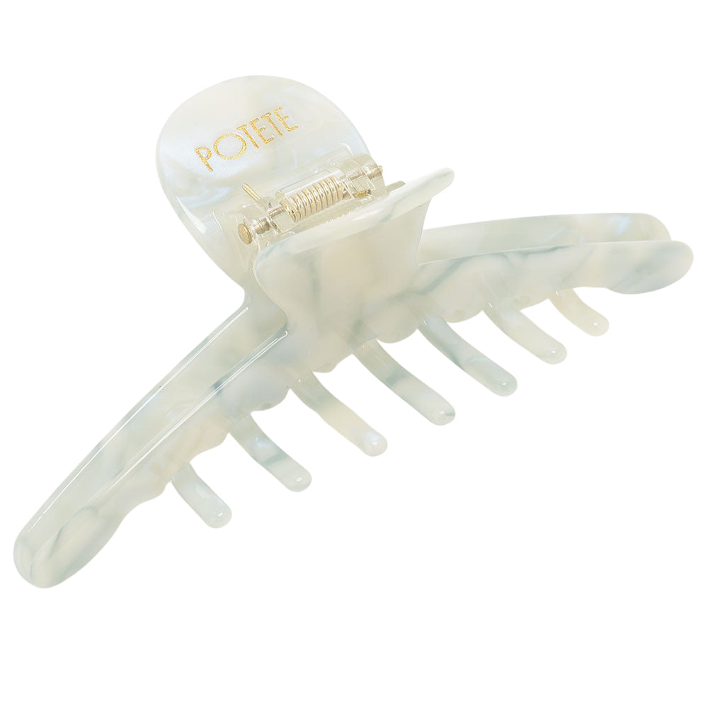 big skinny hair clip blue white