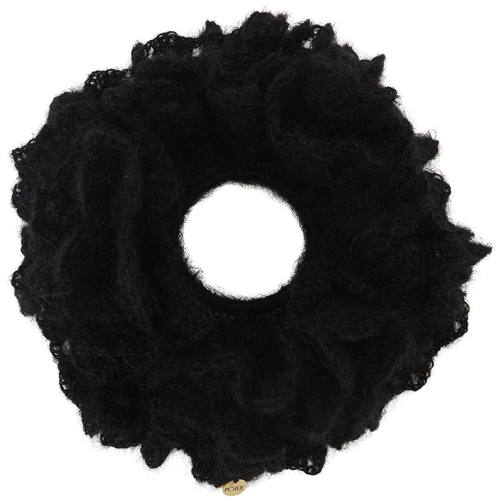 knit chouchou black