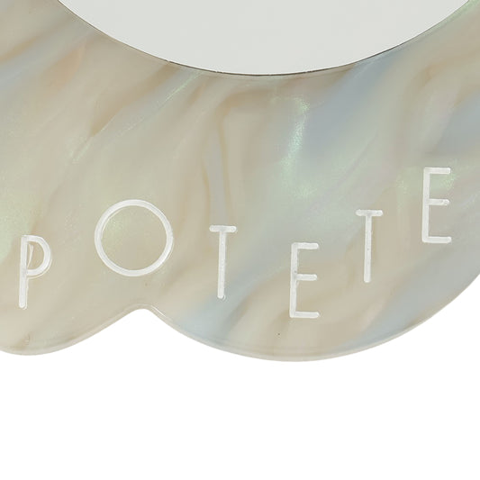 wave mirror pale blue