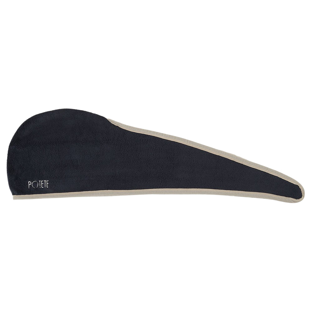 quick hairdry towel darknavy×beige