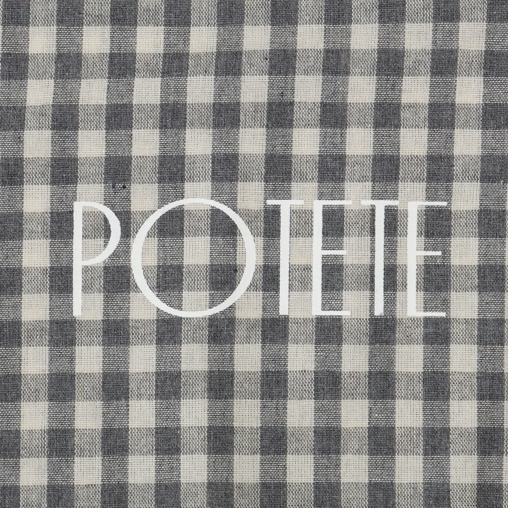 cotton bag gray check