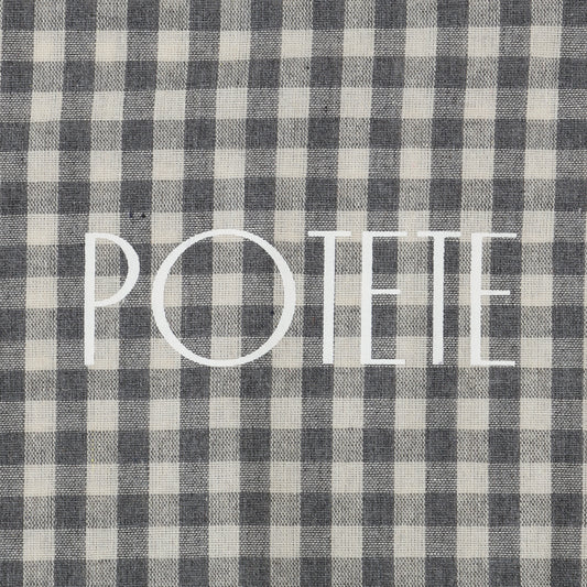 cotton bag gray check