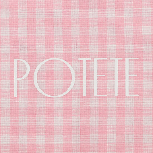 cotton bag pink check