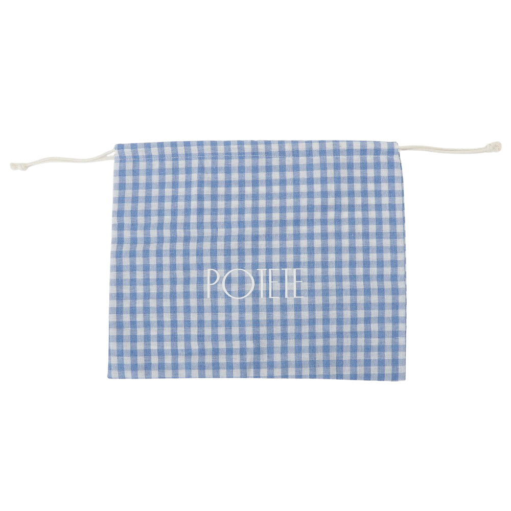 cotton bag blue check