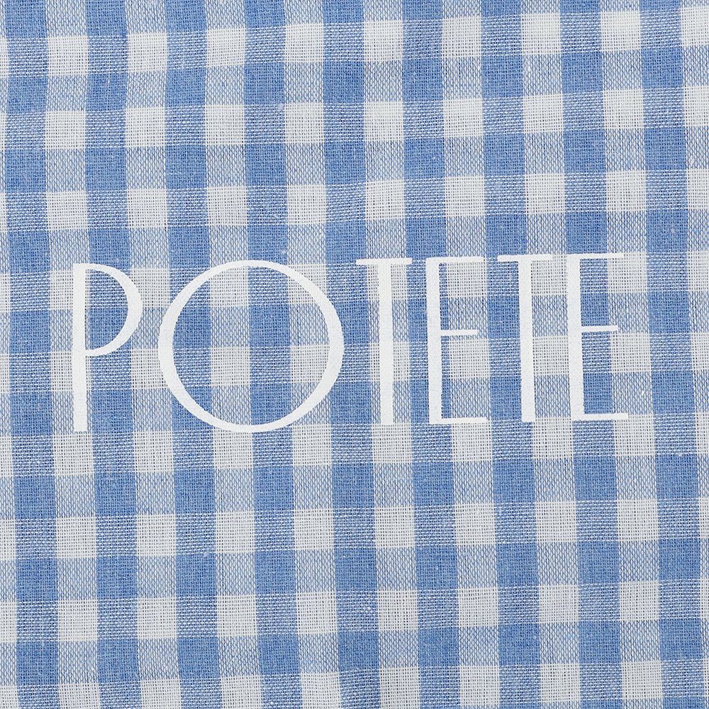 cotton bag blue check