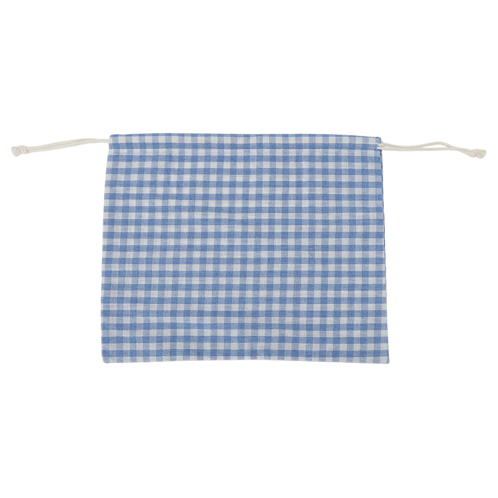 cotton bag blue check