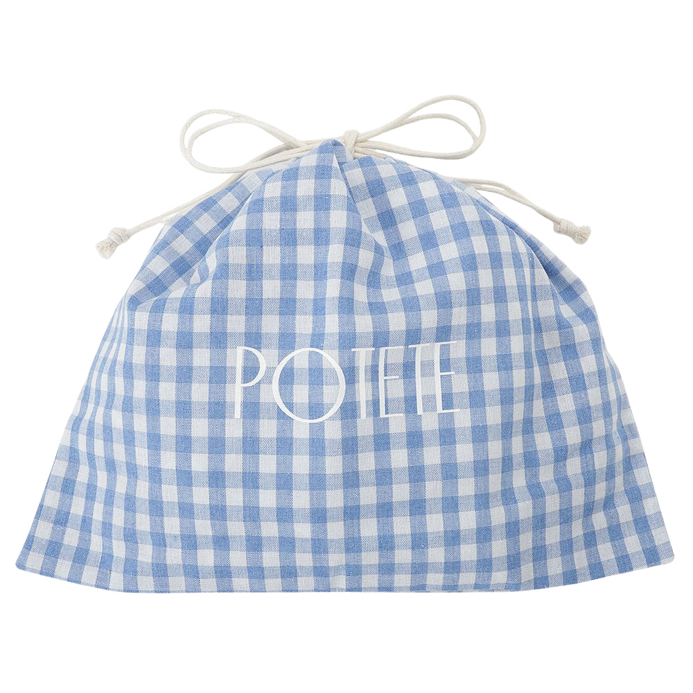 cotton bag blue check