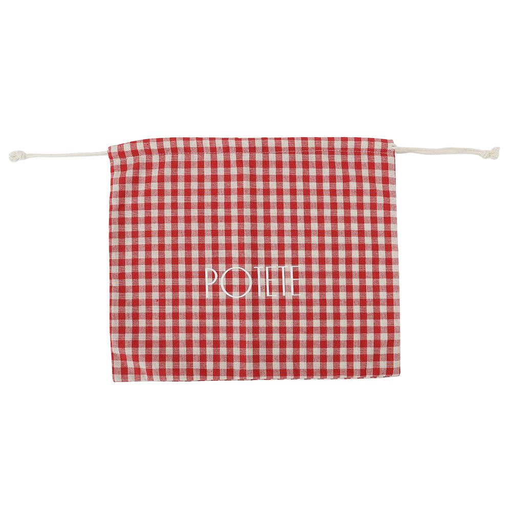 cotton bag red check