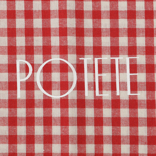 cotton bag red check