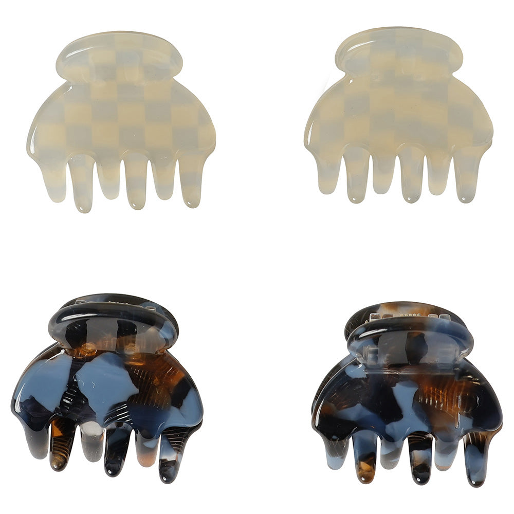 petit petit hair clip navy&dusty blue