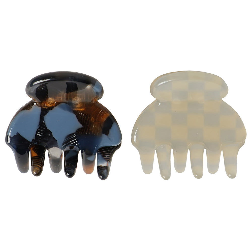 petit petit hair clip navy&dusty blue