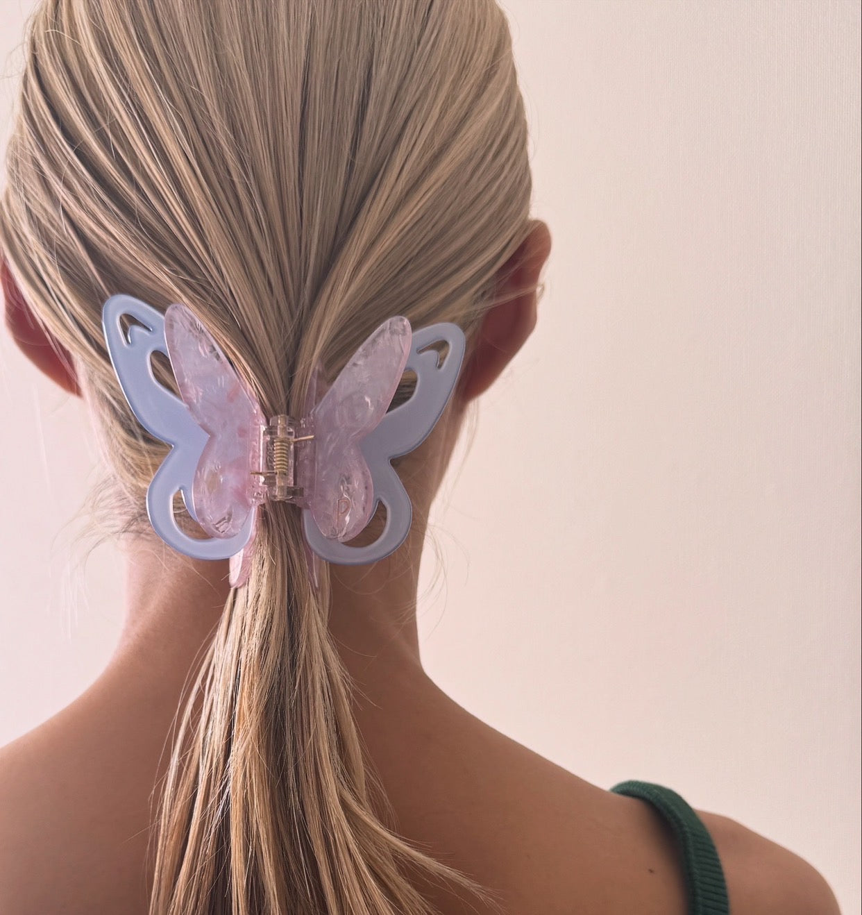 butterfly clip pink×blue
