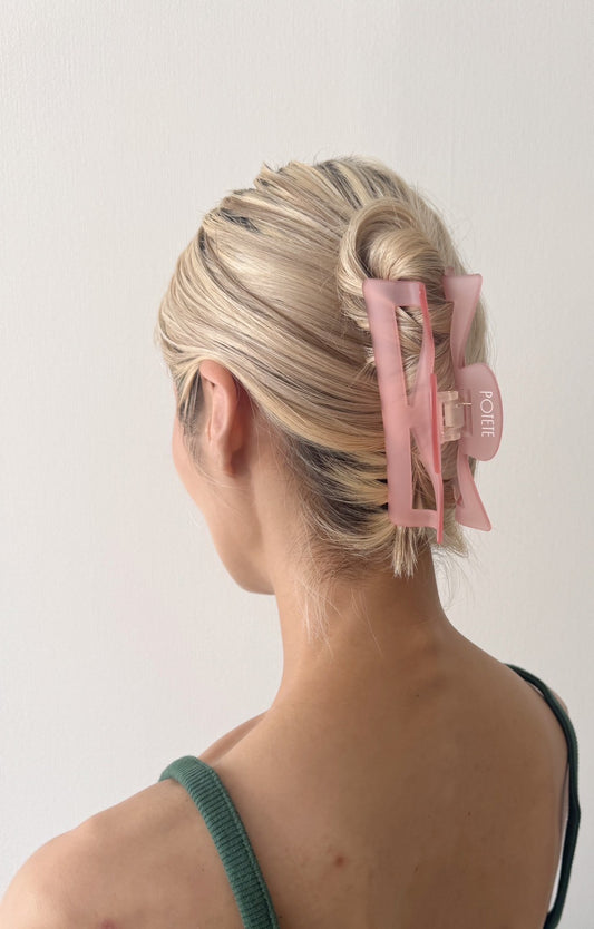 ribbon clip matte pink