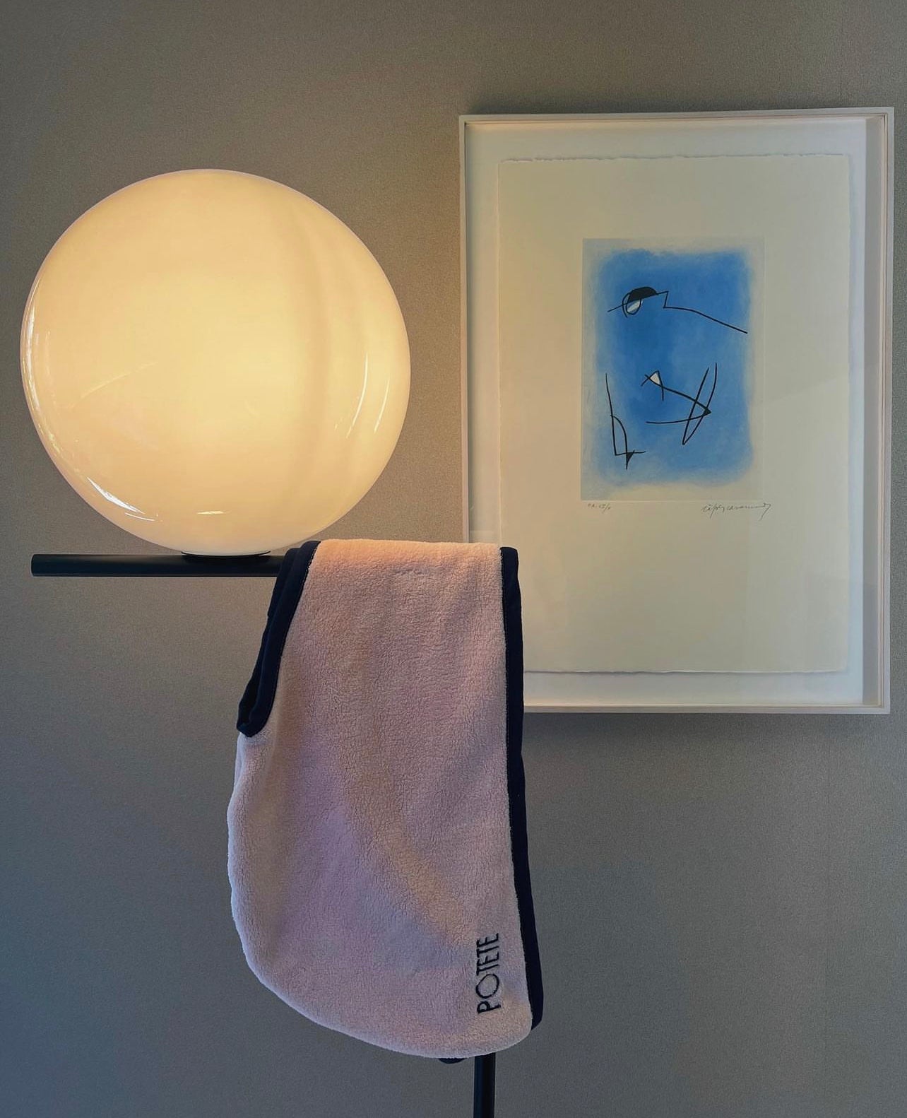 quick hairdry towel pink×navy