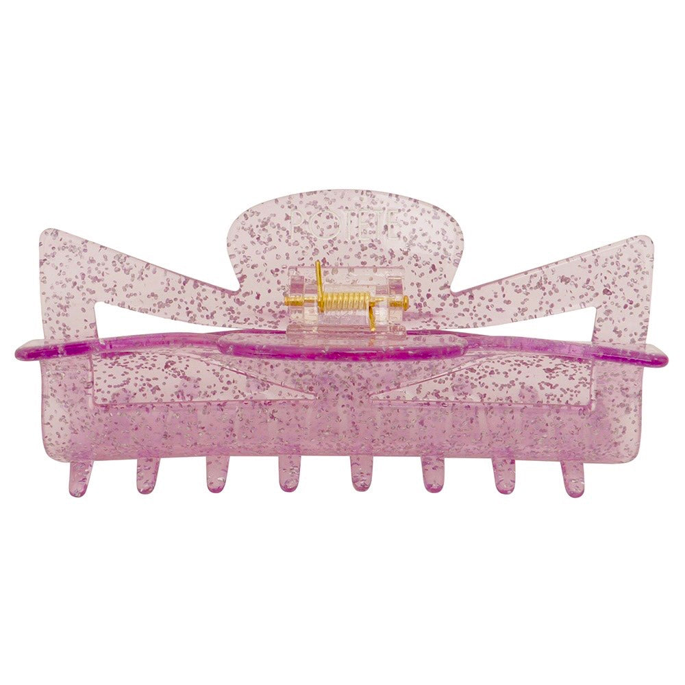 ribbon clip glitter purple