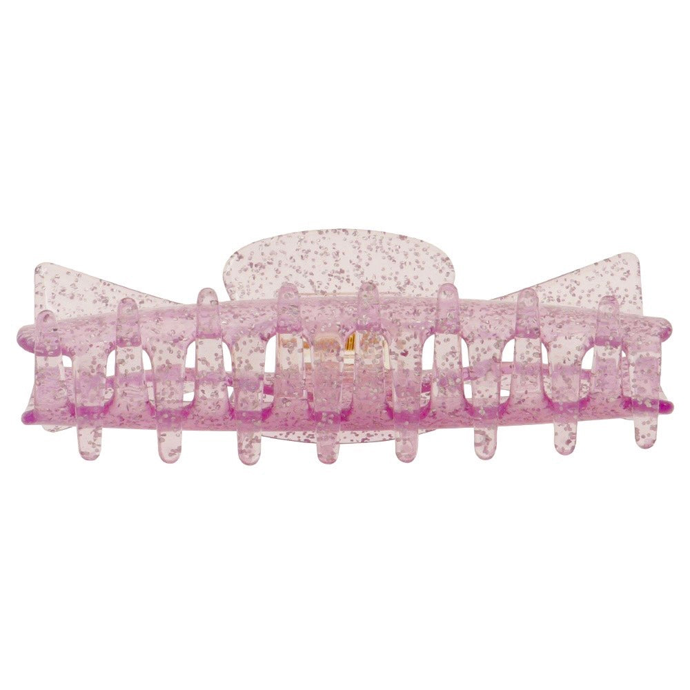 ribbon clip glitter purple