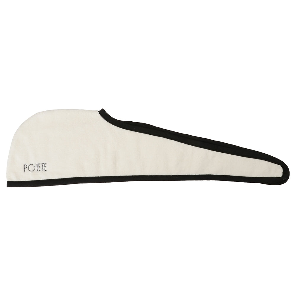 【Kids】 quick hairdry towel white×black
