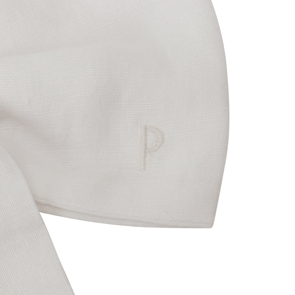 linen ribbon chouchou white