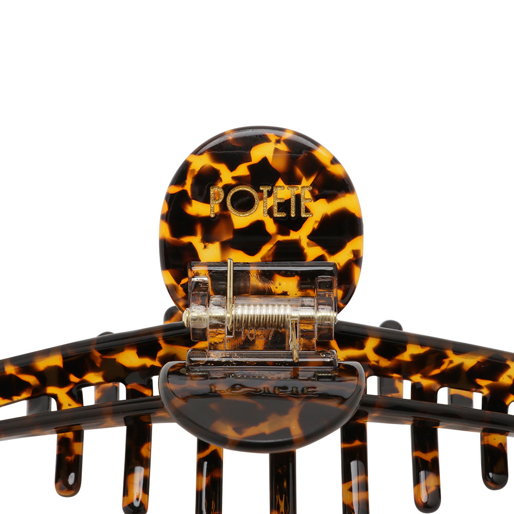 big skinny hair clip bekko leopard