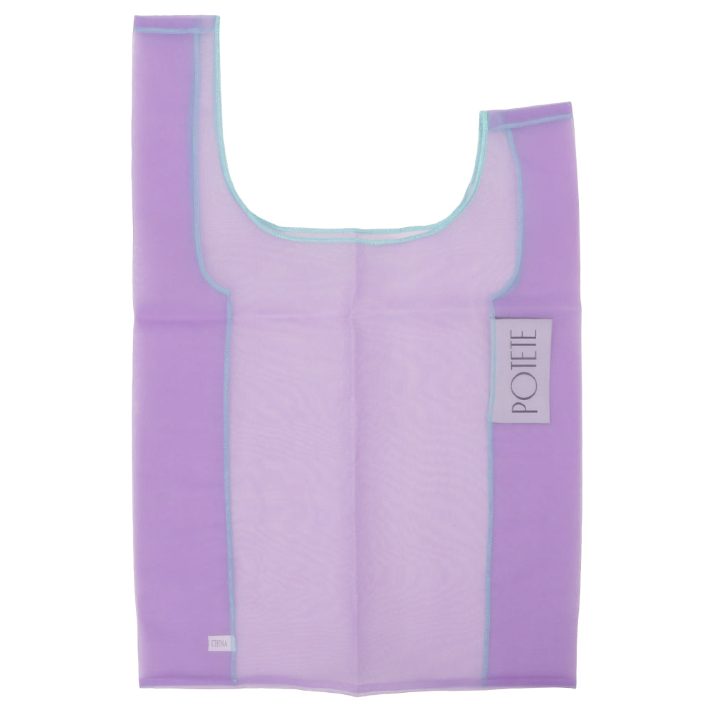 organdy shopping bag purple violet