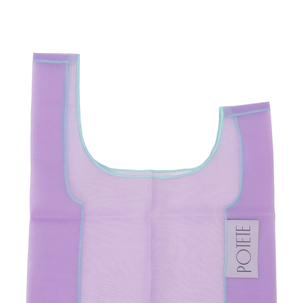 organdy shopping bag purple violet