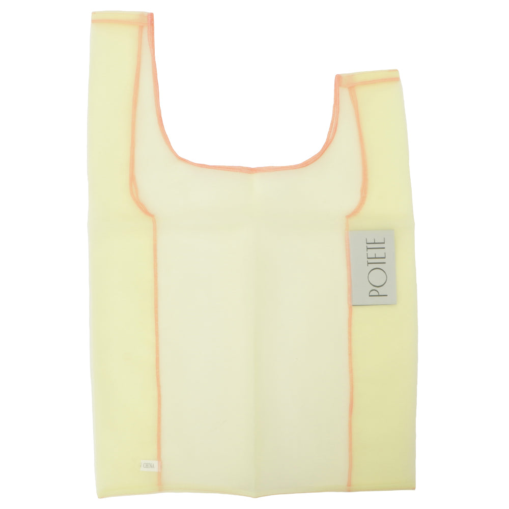 organdy shopping bag lemon yellow