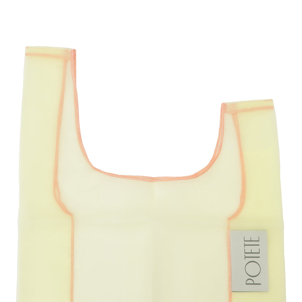 organdy shopping bag lemon yellow