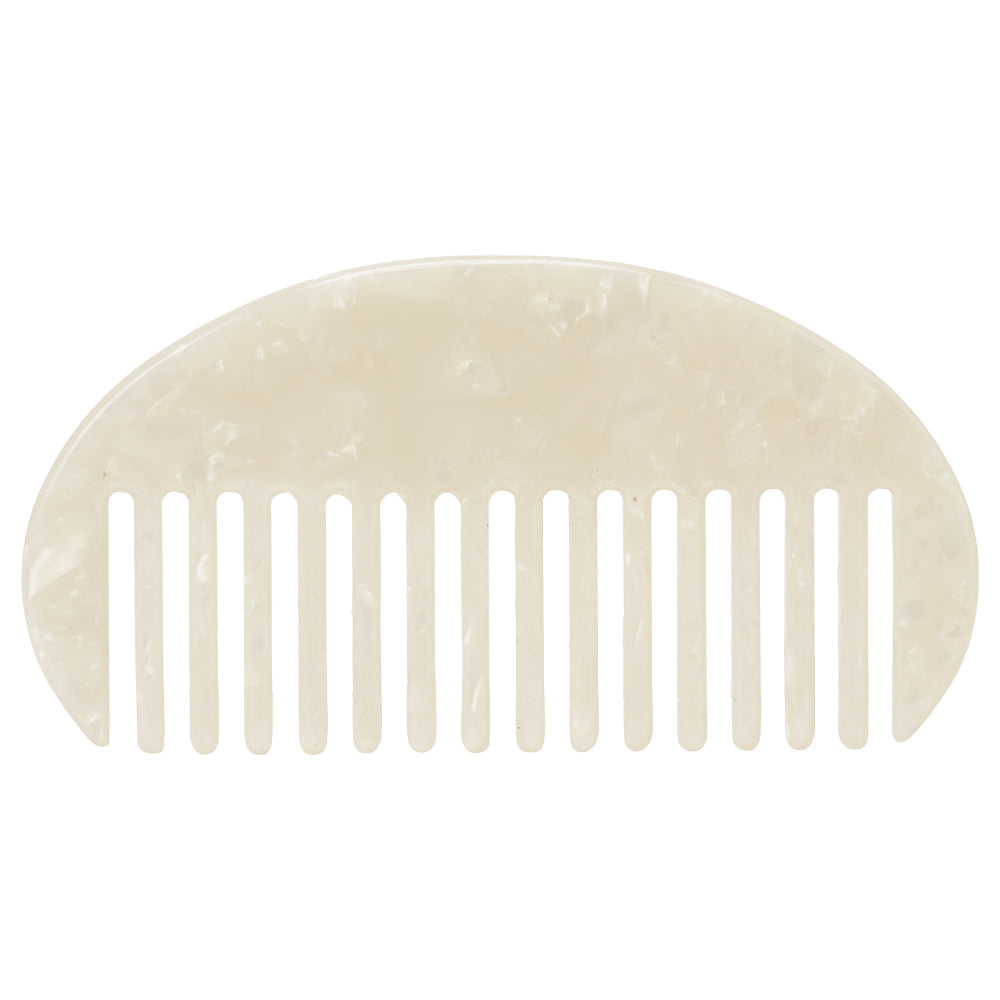 hair comb S pearl white