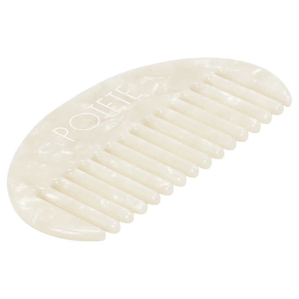 hair comb S pearl white