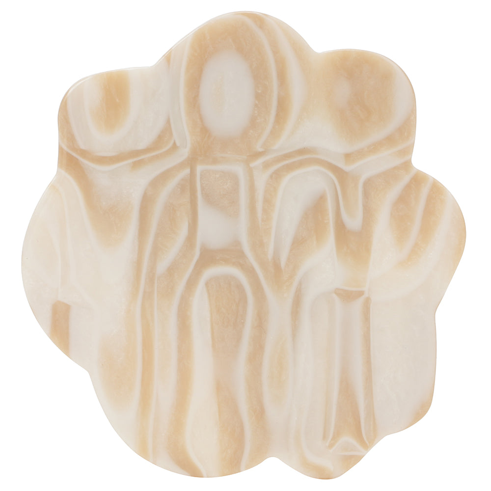 wave mirror stone beige