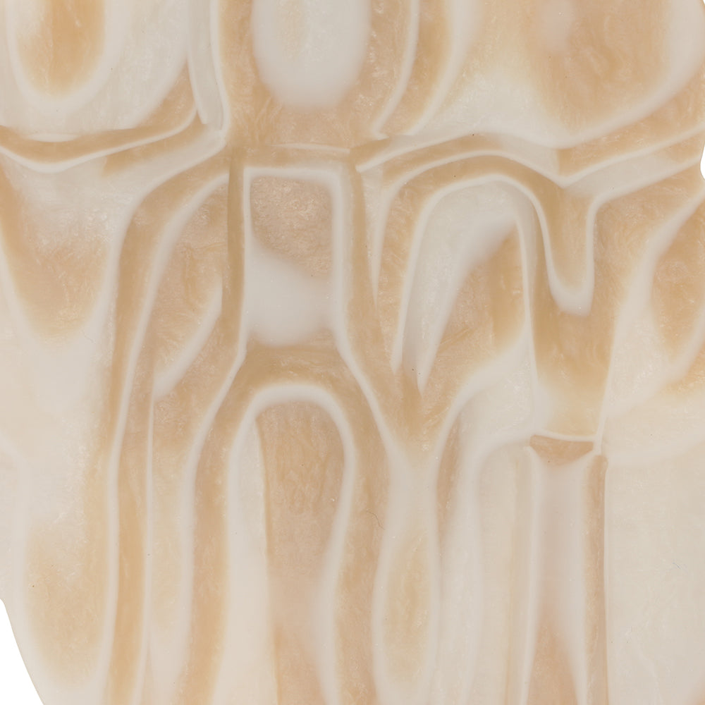 wave mirror stone beige