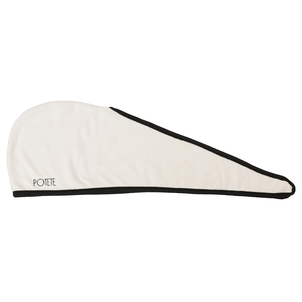 quick hairdry towel white × black