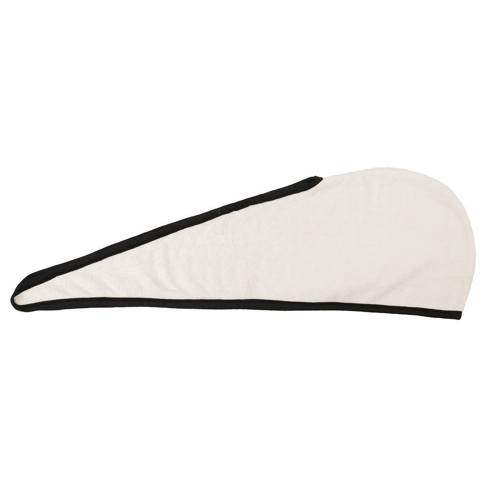 quick hairdry towel white × black